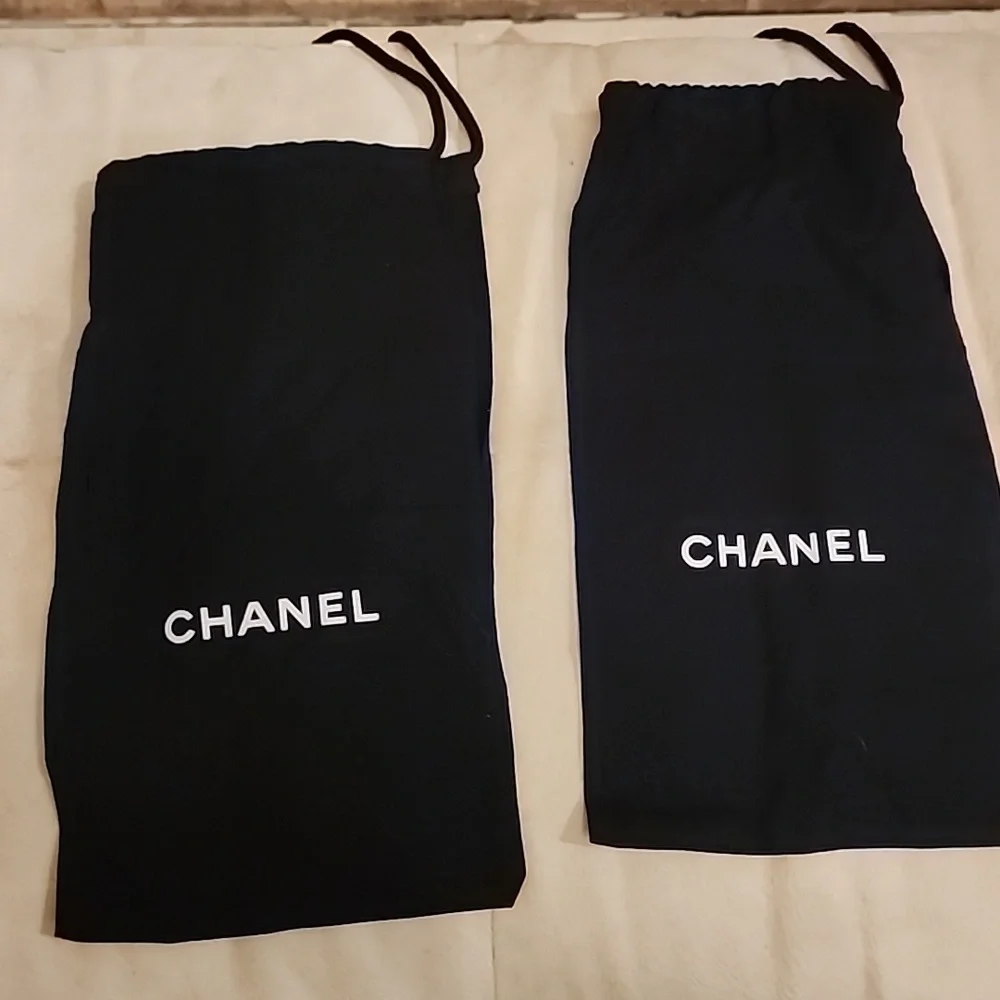 2 chanel shoe dust covers